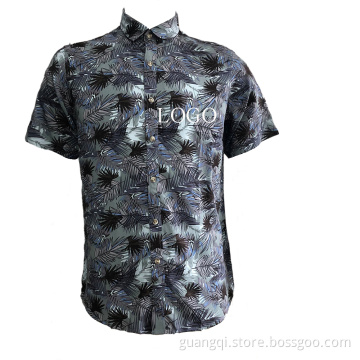 High quality custom cartoon leaf shirt for men